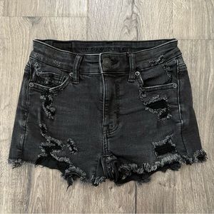 American Eagle Hi-Rise Shortie Jean Shorts